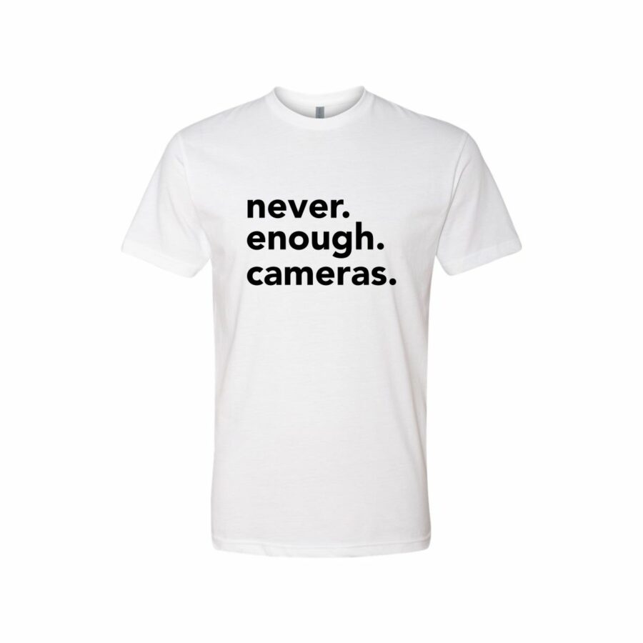 SYNC Never. Enough. Cameras. T-Shirt - Image 8