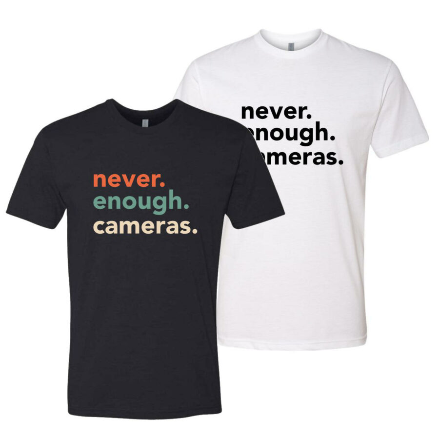 SYNC Never. Enough. Cameras. T-Shirt