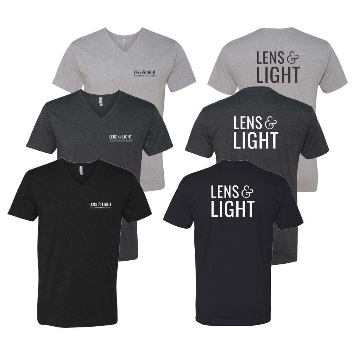 Lens & Light V-Neck T-Shirt - Pro Branding Store