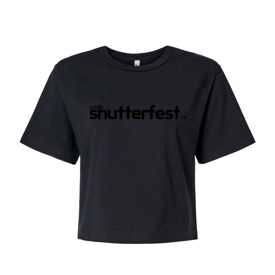 Shutterfest 24 Women's Midnight Crop T-Shirt