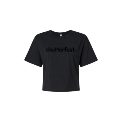 Shutterfest 25 Women's Midnight Crop T-Shirt