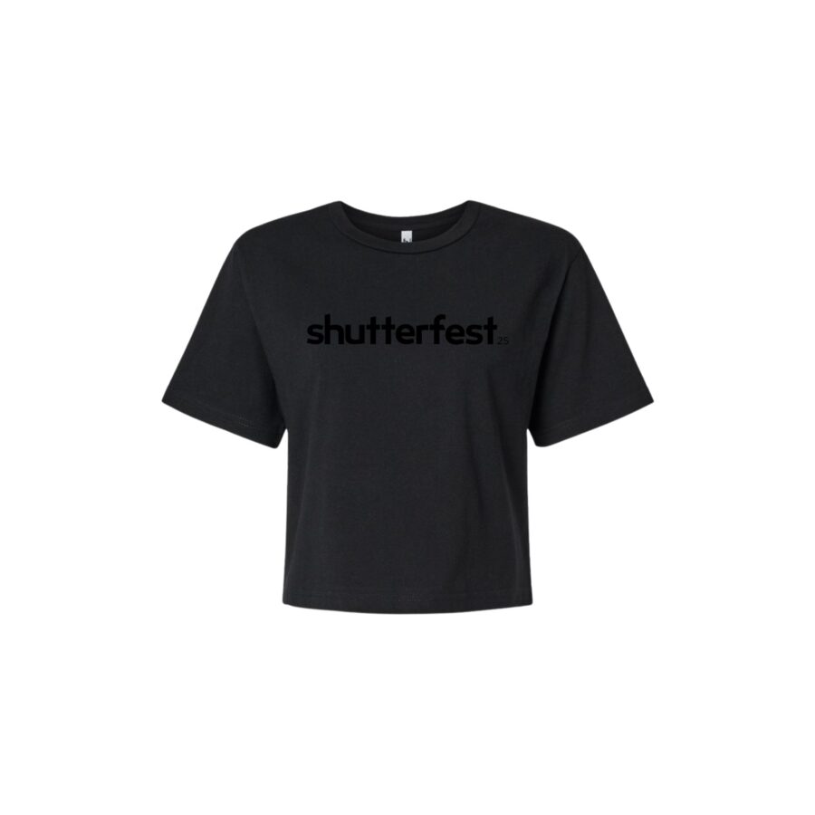 Shutterfest 25 Women's Midnight Crop T-Shirt