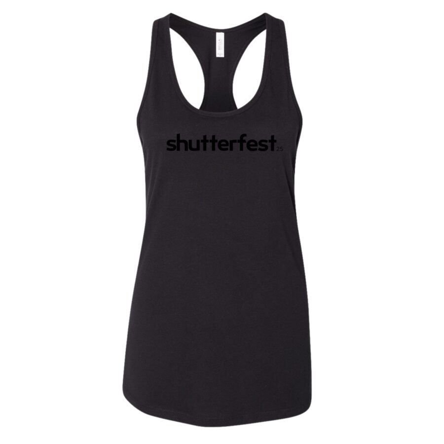 Shutterfest 25 Women's Midnight Racerback Tank - Image 2