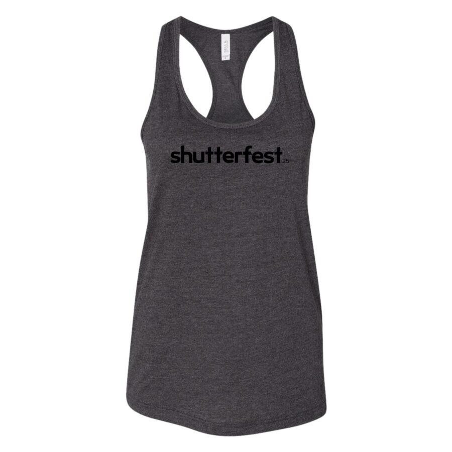 Shutterfest 25 Women's Midnight Racerback Tank - Image 7
