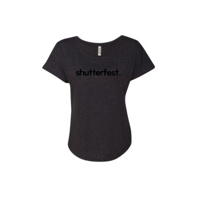 Shutterfest 25 Women's Scoop Neck Relaxed Fit Midnight T-Shirt