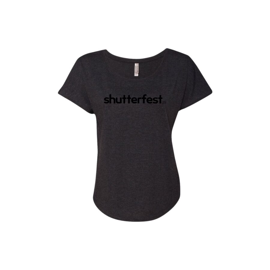 Shutterfest 25 Women's Scoop Neck Relaxed Fit Midnight T-Shirt