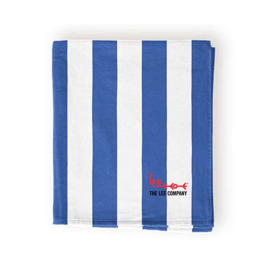 The Lee Company Embroidered Port Authority® Cabana Stripe Beach Towel