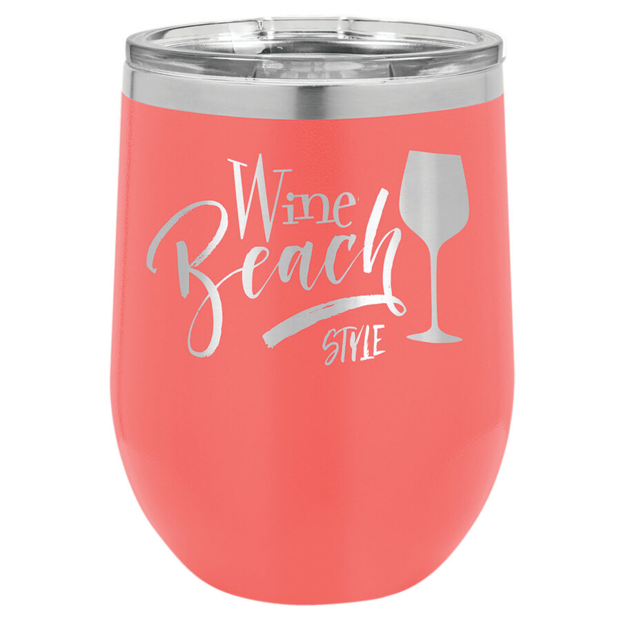Polar Camel 12oz Stemless Wine Tumbler With Clear Lid - Image 12