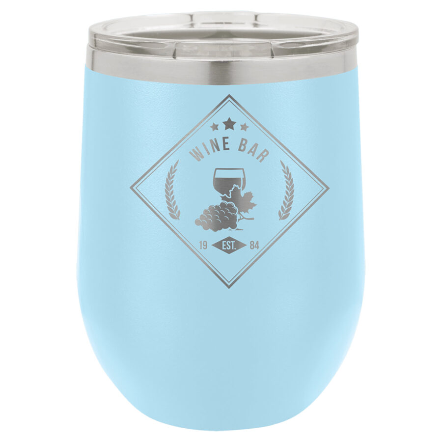 Polar Camel 12oz Stemless Wine Tumbler With Clear Lid - Image 8