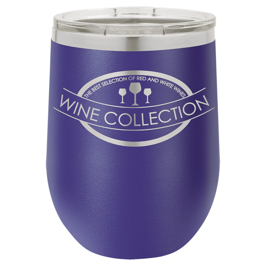 Polar Camel 12oz Stemless Wine Tumbler With Clear Lid - Image 9