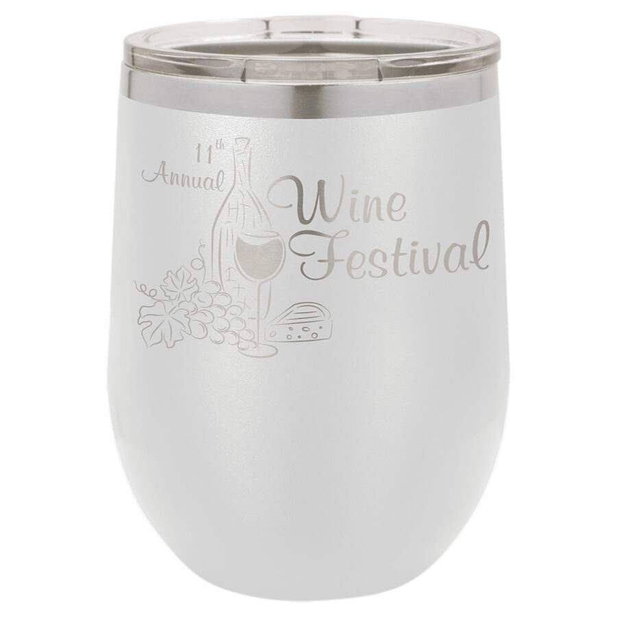Polar Camel 12oz Stemless Wine Tumbler With Clear Lid - Image 5