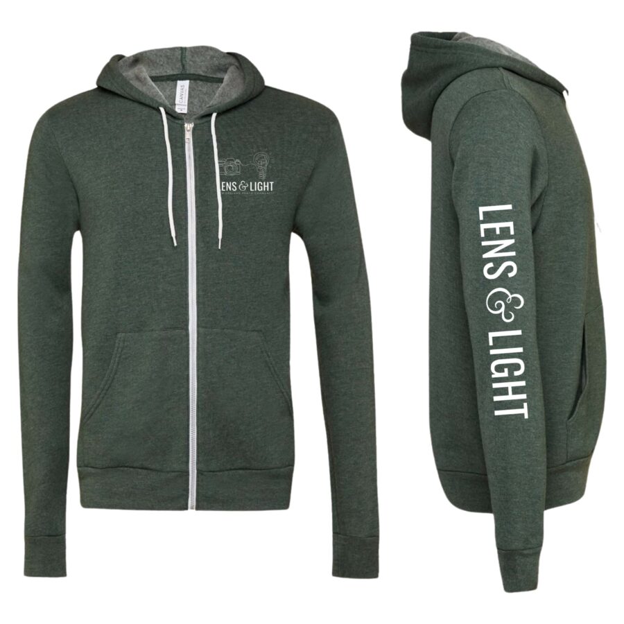 Lens & Light Camera Sketch Full Zip Hoodie
