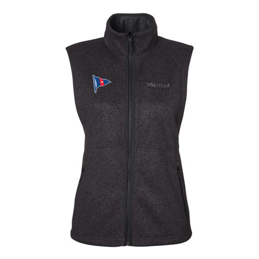 Madison Beach Club Ladies' MARMOT FLEECE Dropline Vest (3 HEATHER colors) - Image 2