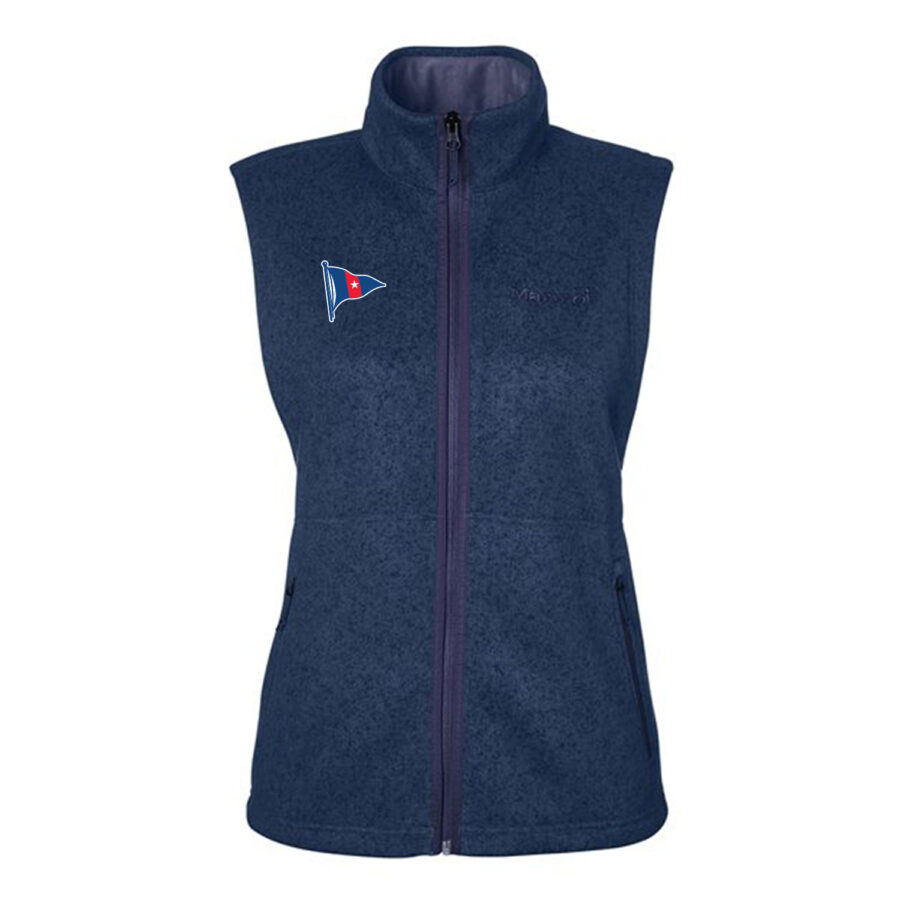 Madison Beach Club Ladies' MARMOT FLEECE Dropline Vest (3 HEATHER colors)