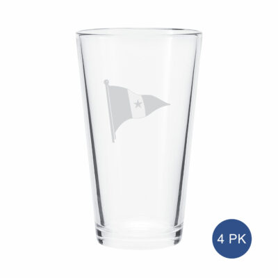 Madison Beach Club 16oz  Pint Glasses Set of 4 - ENGRAVED