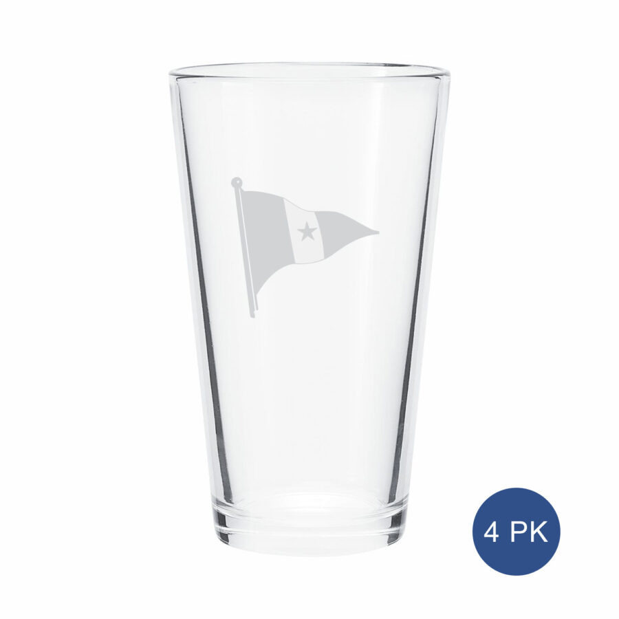 Madison Beach Club 16oz Pint Glasses Set of 4 - ENGRAVED
