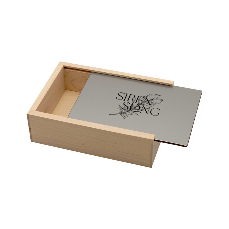 Maple Wood Slide Photo Box (4x6) [OUTLET]
