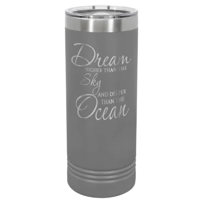 22 oz. Polar Camel Skinny Tumbler - Gray