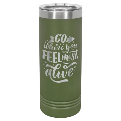 22 oz. Polar Camel Skinny Tumbler - Olive Green