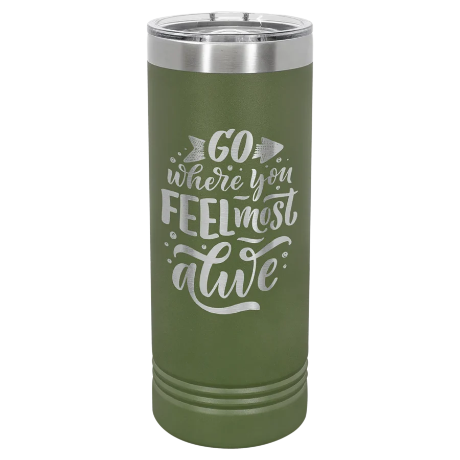 22 oz. Polar Camel Skinny Tumbler - Olive Green