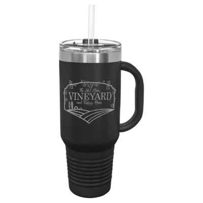 40 oz. Polar Camel Travel Mug With Straw - Black