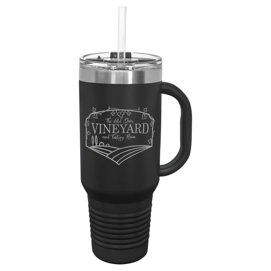 40 oz. Polar Camel Travel Mug With Straw - Black