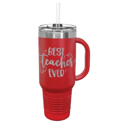40 oz. Polar Camel Travel Mug With Straw - Red
