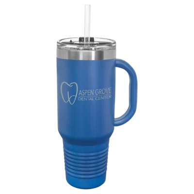 40 oz. Polar Camel Travel Mug With Straw - Royal Blue