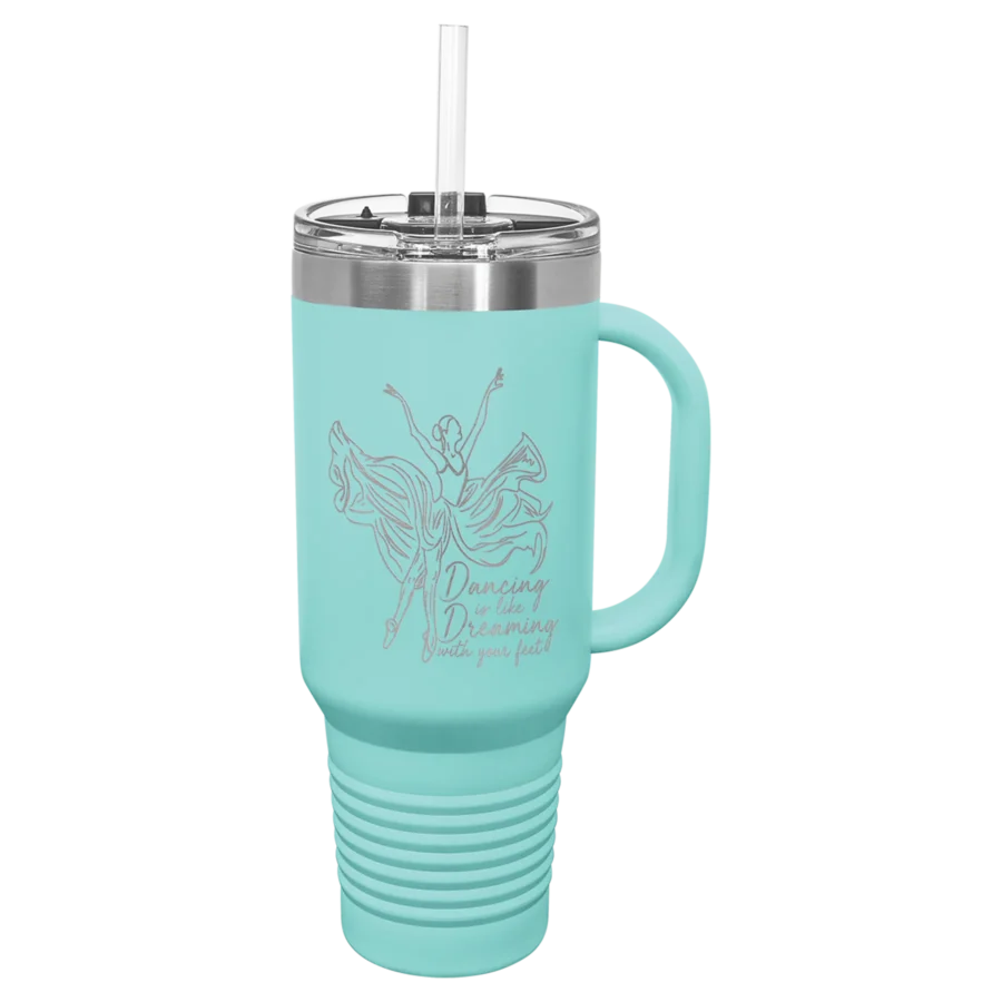 40 oz. Polar Camel Travel Mug With Straw - Teal