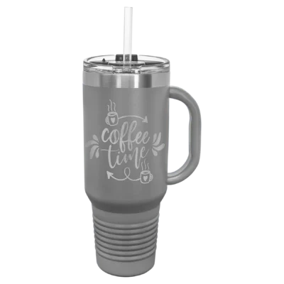 40 oz. Polar Camel Travel Mug With Straw - Gray