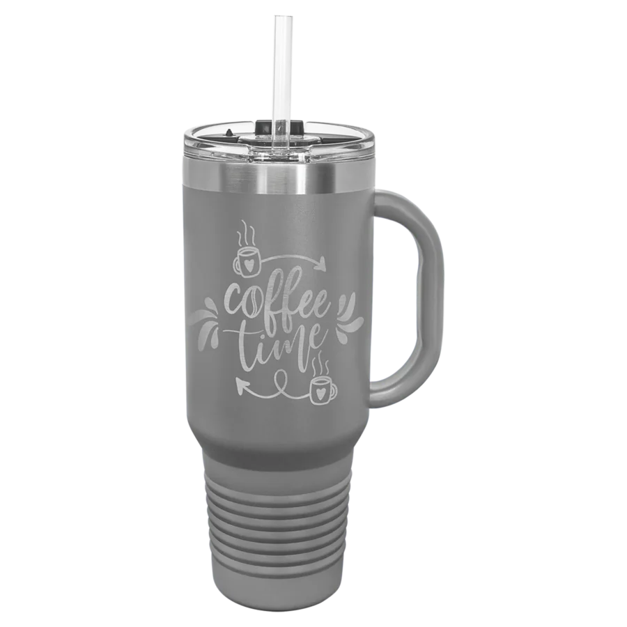 40 oz. Polar Camel Travel Mug With Straw - Gray