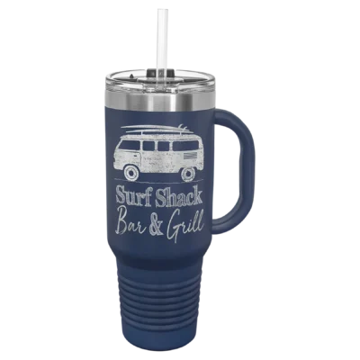 40 oz. Polar Camel Travel Mug With Straw - Navy