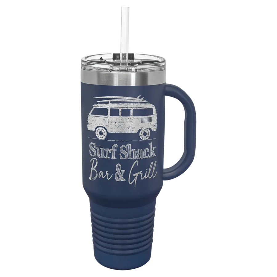 40 oz. Polar Camel Travel Mug With Straw - Navy