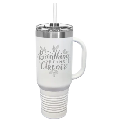 40 oz. Polar Camel Travel Mug With Straw - White