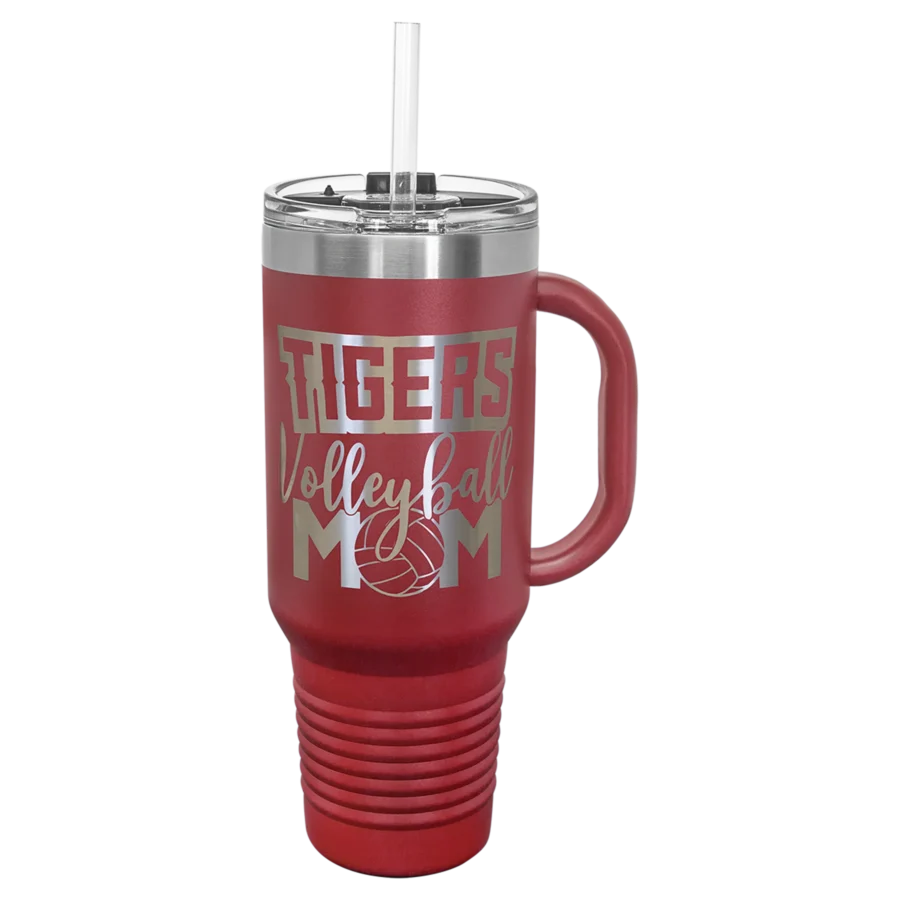 40 oz. Polar Camel Travel Mug With Straw - Maroon
