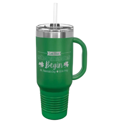40 oz. Polar Camel Travel Mug With Straw - Green