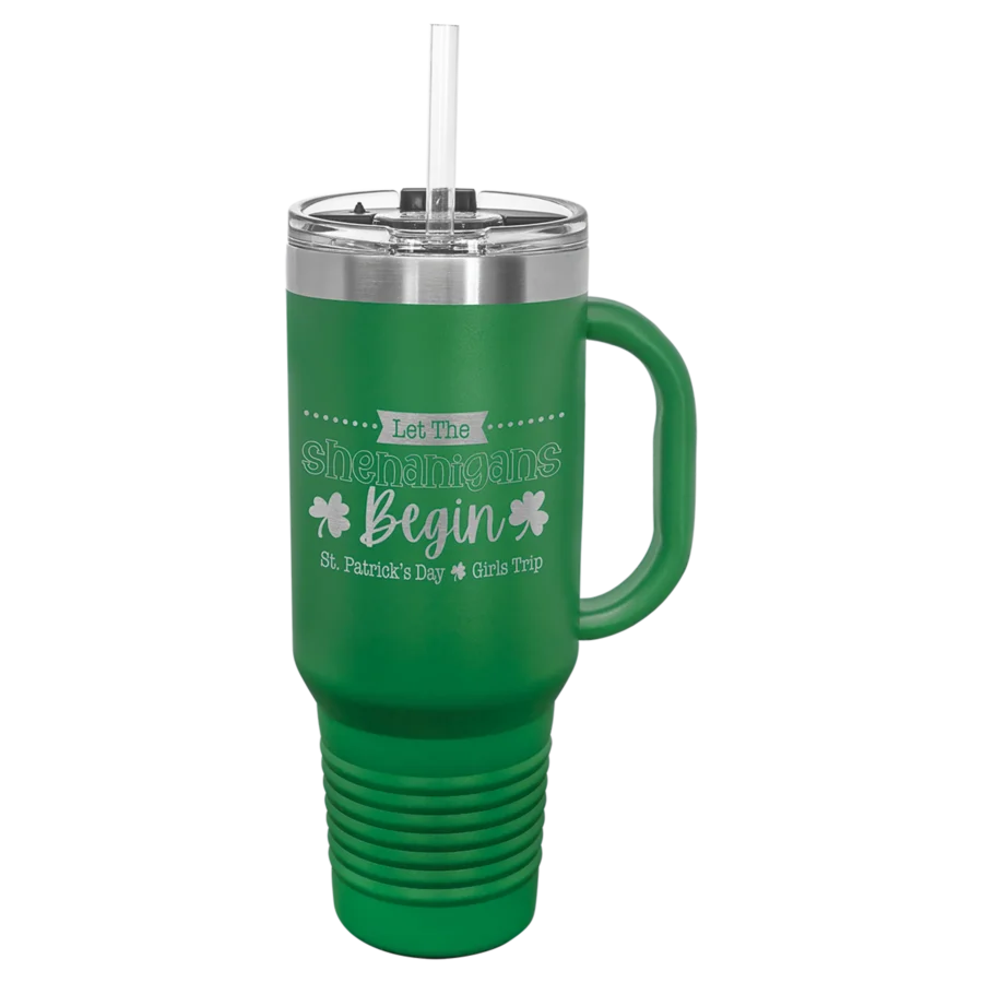 40 oz. Polar Camel Travel Mug With Straw - Green