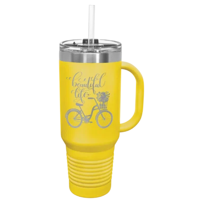 40 oz. Polar Camel Travel Mug With Straw - Yellow