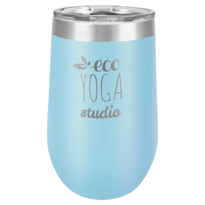 16 oz. Polar Camel Stemless Wine Tumbler - Light Blue