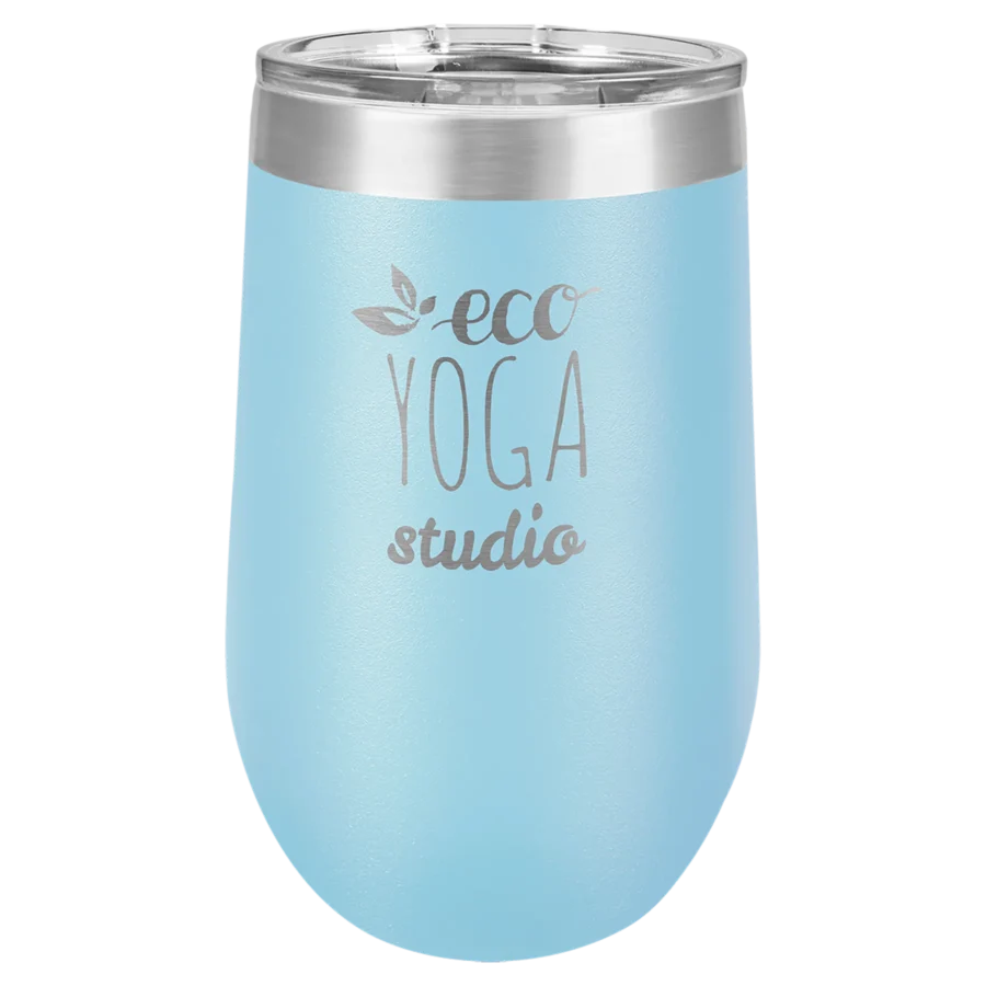 16 oz. Polar Camel Stemless Wine Tumbler - Light Blue