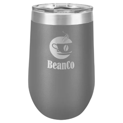 16 oz. Polar Camel Stemless Wine Tumbler - Gray