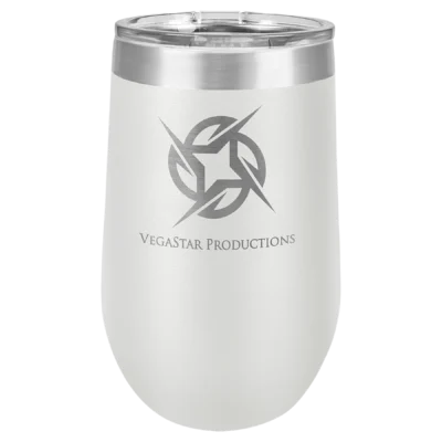 16 oz. Polar Camel Stemless Wine Tumbler - White