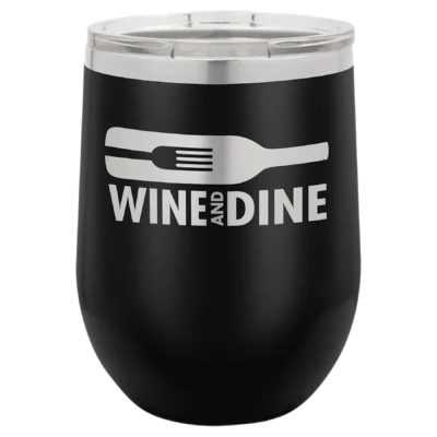 12 oz. Polar Camel Stemless Wine Tumbler - Black