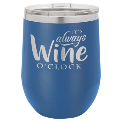 12 oz. Polar Camel Stemless Wine Tumbler - Royal Blue