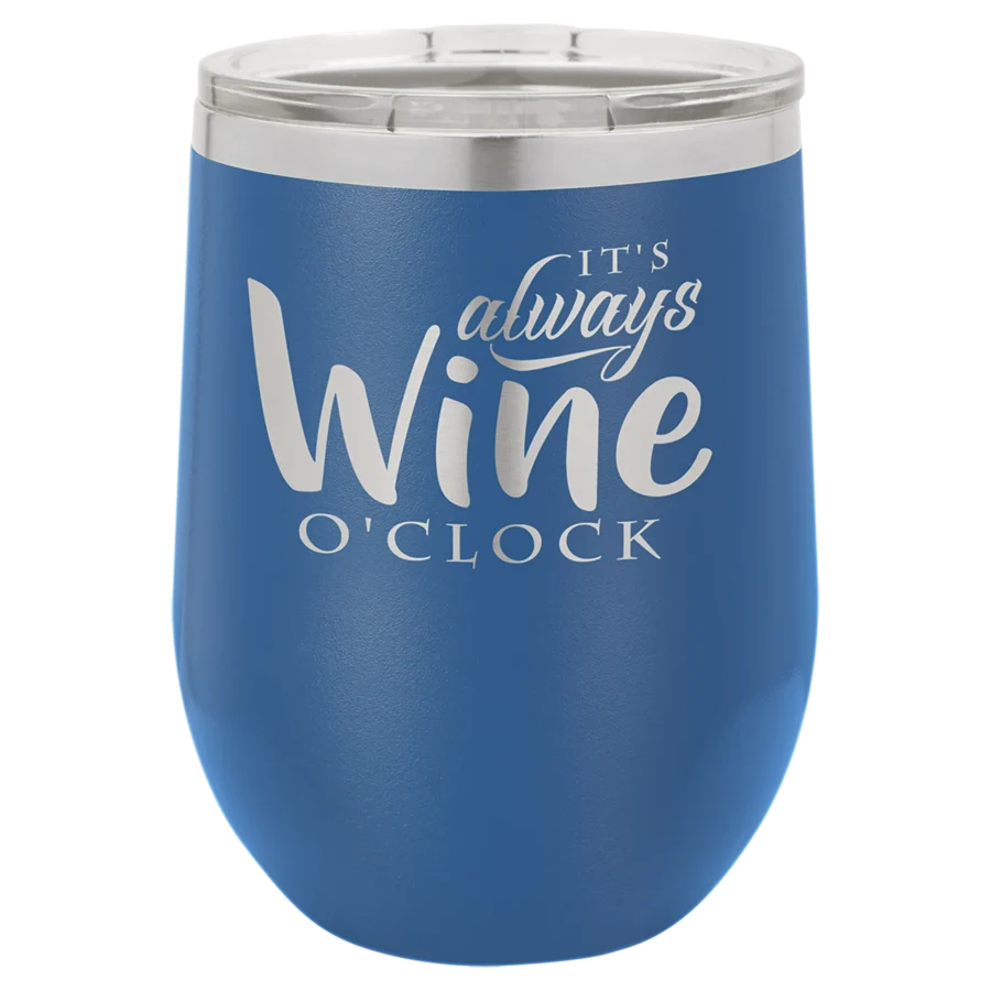12 oz. Polar Camel Stemless Wine Tumbler - Royal Blue
