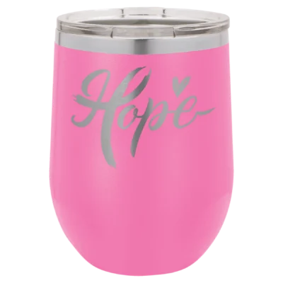 12 oz. Polar Camel Stemless Wine Tumbler - Pink