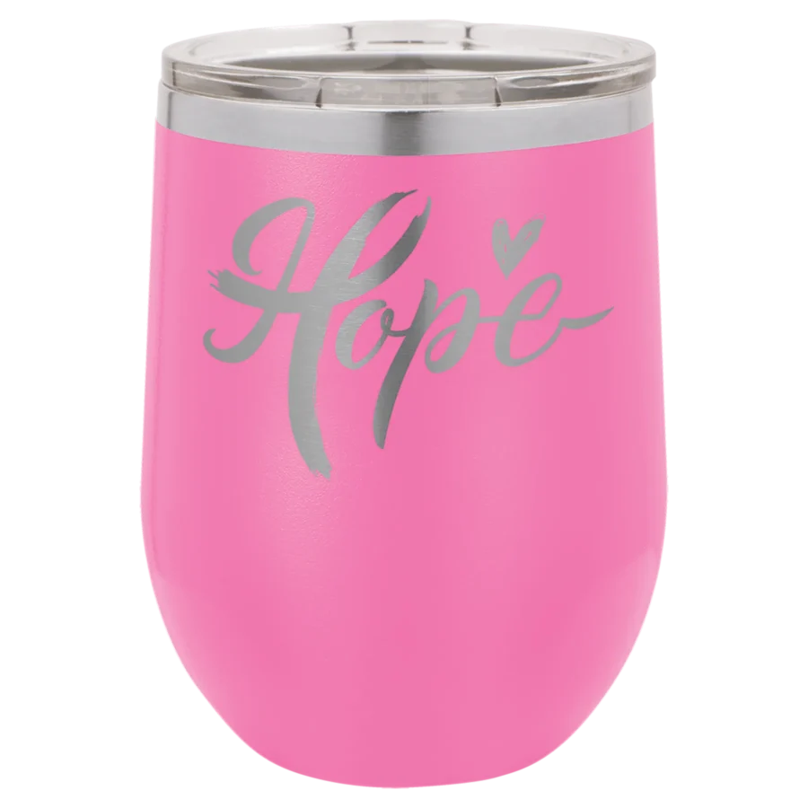 12 oz. Polar Camel Stemless Wine Tumbler - Pink