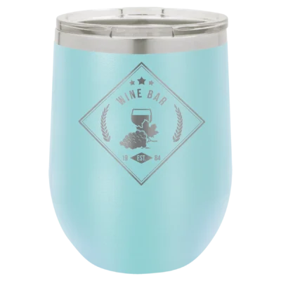 12 oz. Polar Camel Stemless Wine Tumbler - Light Blue