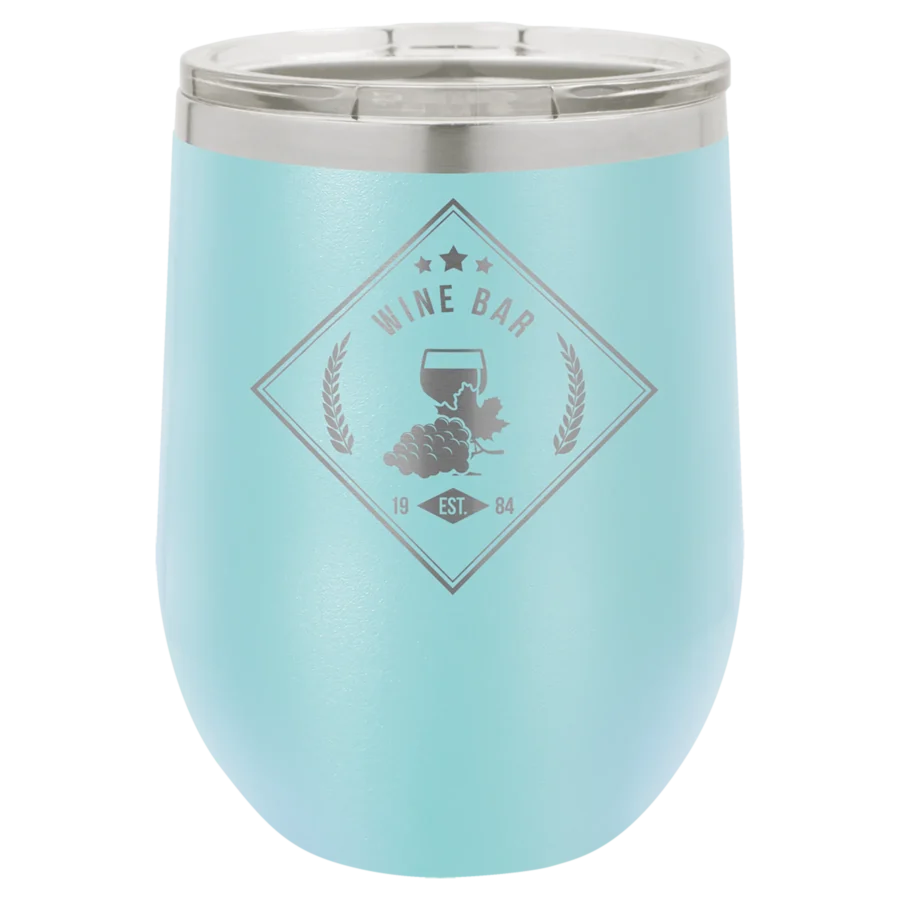 12 oz. Polar Camel Stemless Wine Tumbler - Light Blue