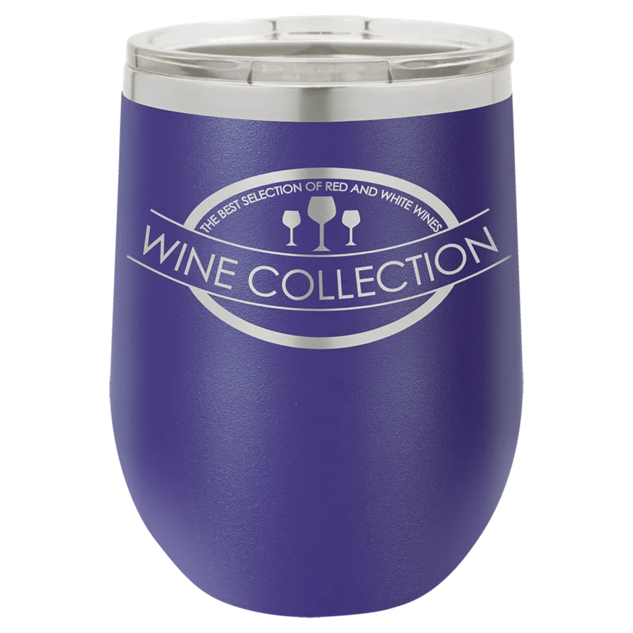 12 oz. Polar Camel Stemless Wine Tumbler - Purple